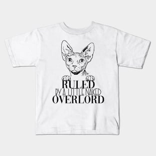 Sphynx Cat Overlord Dark Cat Cats Kids T-Shirt